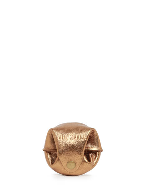 Coin Purse Leather Paul marius Gold vintage ESCARCEL