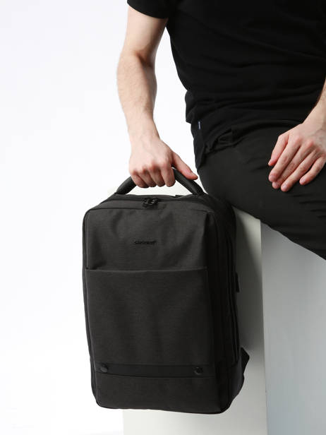 Backpack David jones Black business PC038A other view 1