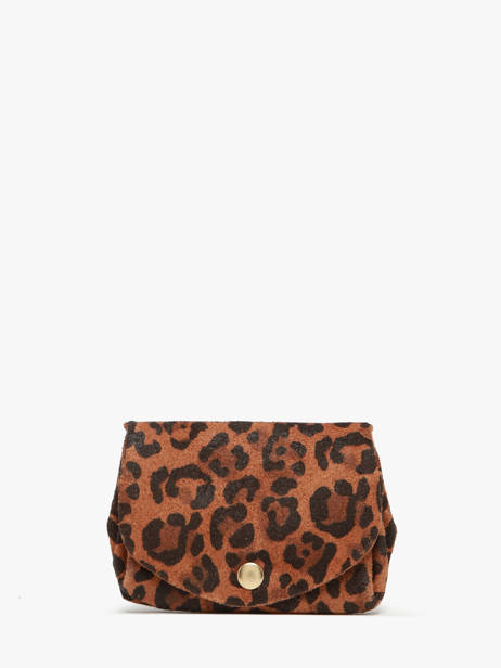 Coin Purse Leather Paul marius Black leopard GUSTALEO