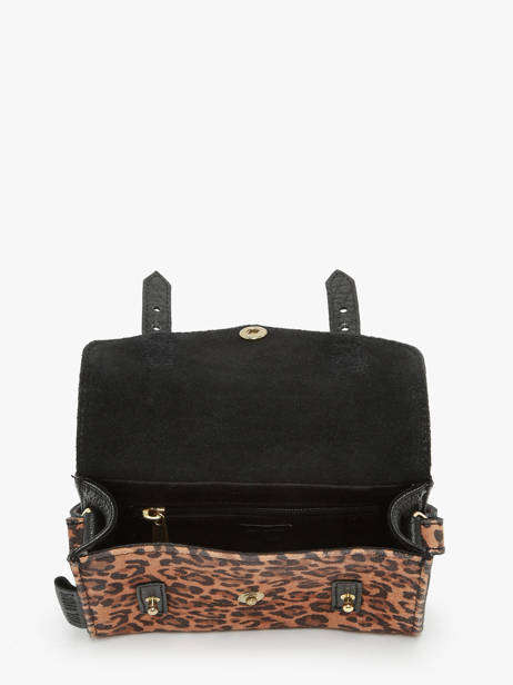 Leather Crossbody Bag Mini Leopard Paul marius Black leopard MINILEO other view 3