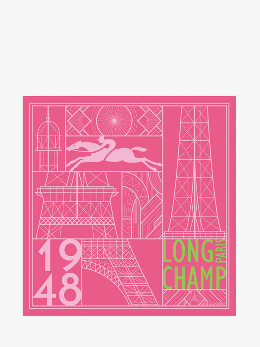 Longchamp Soie gots Etole Rose
