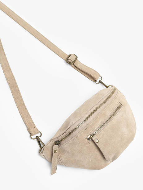 Sac Banane Milano Beige velvet VE24119 vue secondaire 2