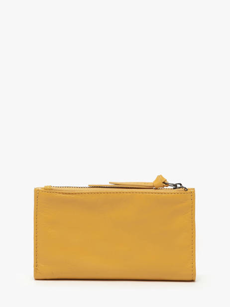 Portefeuille Cuir Biba Jaune wallet VAW3L vue secondaire 2