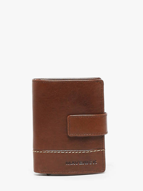 Checkholder With Coin Purse Leather Maverick Brown rough gear MAVRG063