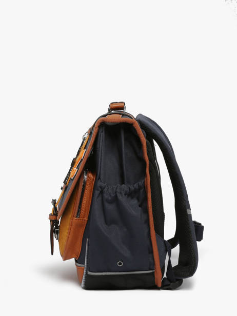 Cartable Enfant 2 Compartiments Cameleon Marron vintage urban CA38 vue secondaire 2