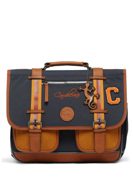 Cartable Enfant 2 Compartiments Cameleon Marron vintage urban CA38 vue secondaire 6
