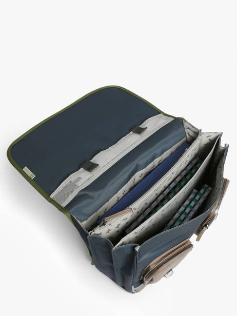 Satchel For Kids 3 Compartments Cameleon Gray vintage urban CA41 other view 3