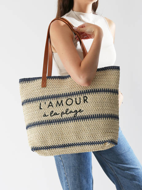 Sac Porté épaule Cabas Polyester Gerard pasquier Bleu cabas P25022 vue secondaire 1