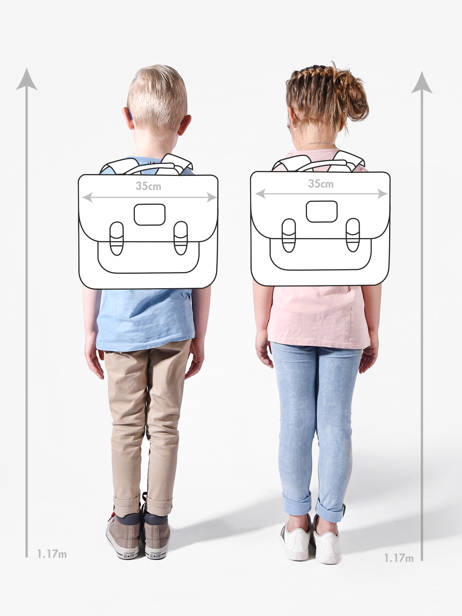 Cartable 1 Compartiment Hello hossy Beige cool kids 7 vue secondaire 1