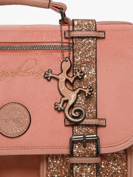 Sac A Dos à Roulettes 2 Compartiments Cameleon Rose vintage fantasy SR40 vue secondaire 7
