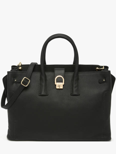 Handbag L Equestre Leather Etrier Black equestre EEQT142L