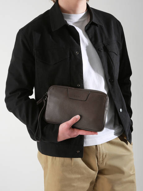 Pochette Homme Flandres Cuir Etrier Noir flandres EFLA733S vue secondaire 1