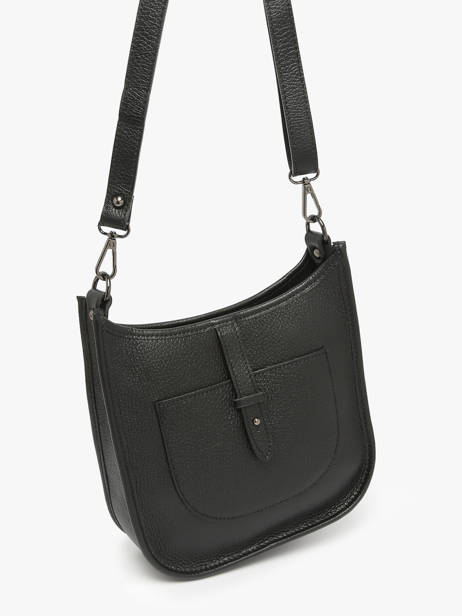 Sac Bandoulière Caviar Cuir Milano Noir caviar CA25067 vue secondaire 2