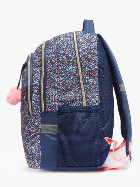 2-compartment Backpack Milky kiss Blue floral fame 3700526 other view 2
