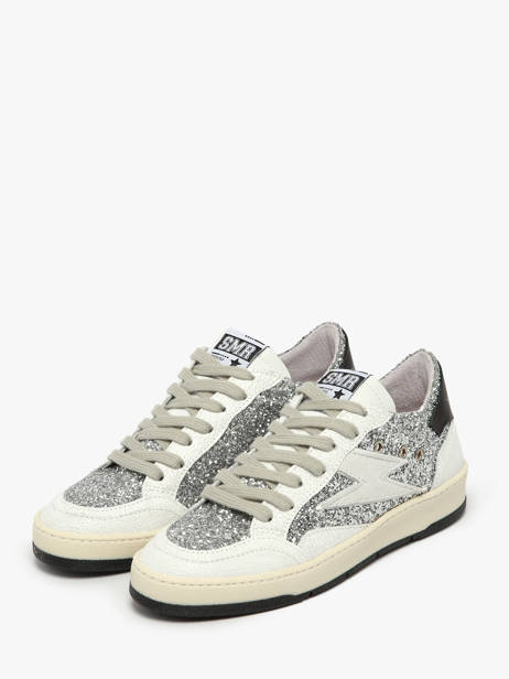 Sneakers In Leather Semerdjian Silver women DANY other view 2