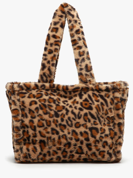 A4 Size Shoulder Bag Fur David jones Beige fur CM7878