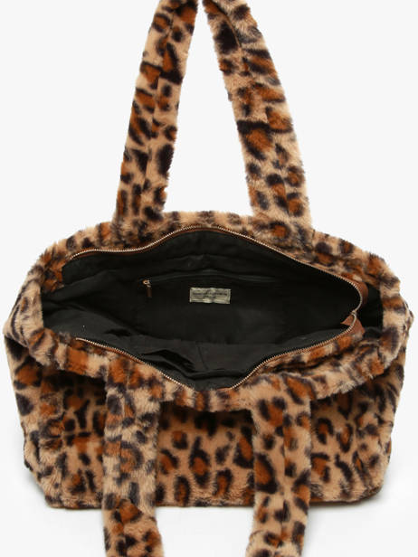 A4 Size Shoulder Bag Fur David jones Beige fur CM7878 other view 3
