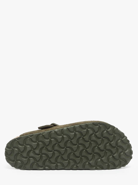 Slippers Boston In Leather Birkenstock Green women 1024714 other view 5