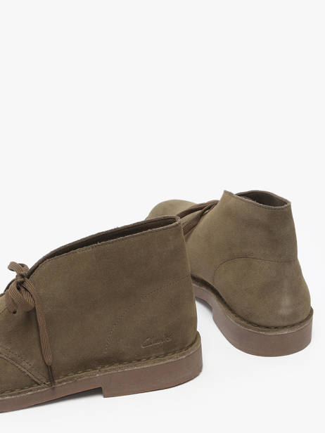 Boots Desert In Leather Clarks Green men 26183838 other view 3