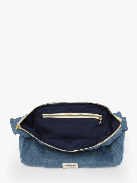 Recycled Cotton Mini Charlot Crossbody Bag Rivedroite Blue timeless MCHARTIM other view 3