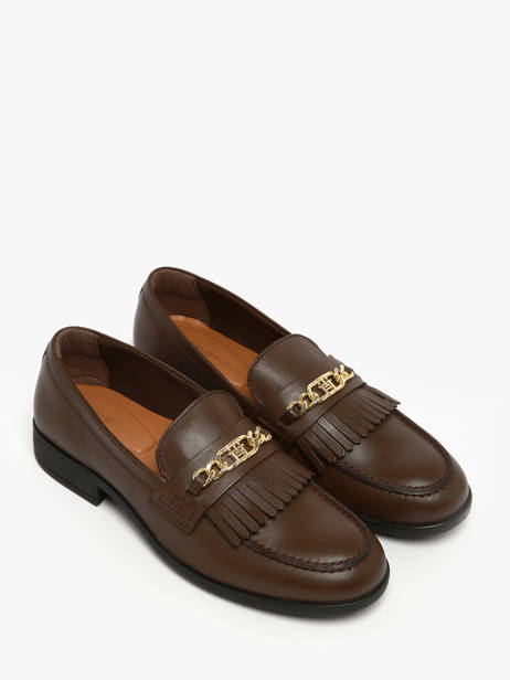 Moccasins In Leather Tommy hilfiger Brown women 8971GV0 other view 2