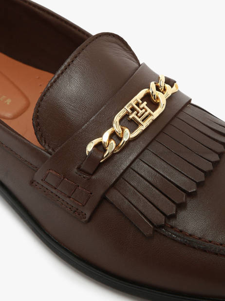 Moccasins In Leather Tommy hilfiger Brown women 8971GV0 other view 3