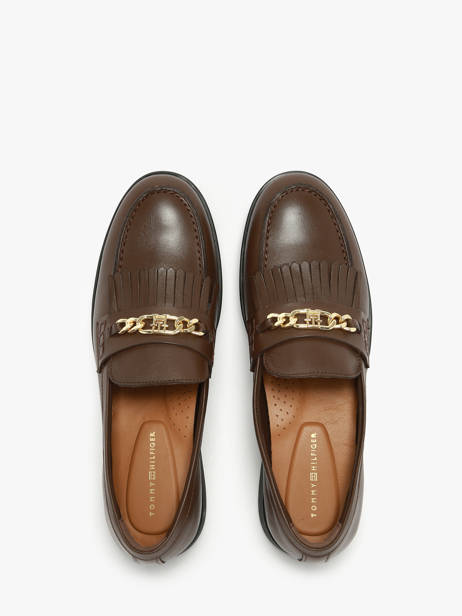 Moccasins In Leather Tommy hilfiger Brown women 8971GV0 other view 4