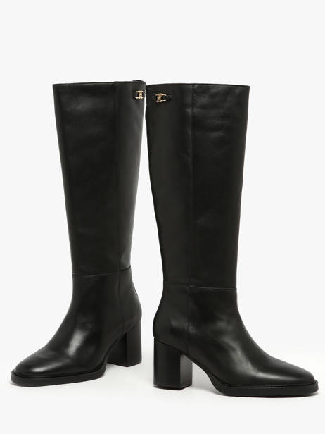 Heeled Boots In Leather Tommy hilfiger Black women 8865BDS other view 4