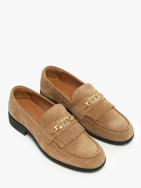 Moccasins In Leather Tommy hilfiger Beige women 8972RBC other view 2