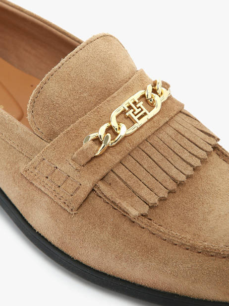 Moccasins In Leather Tommy hilfiger Beige women 8972RBC other view 3
