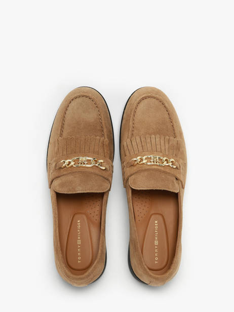 Moccasins In Leather Tommy hilfiger Beige women 8972RBC other view 4