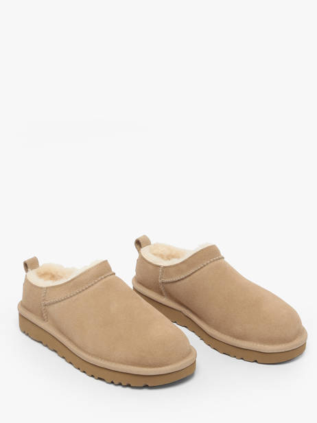 Slippers In Leather Ugg Beige women 1173891 other view 2