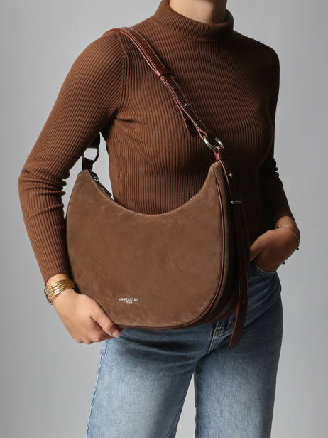 Shoulder Bag Suede Leather Lancaster Brown suede 82 other view 1