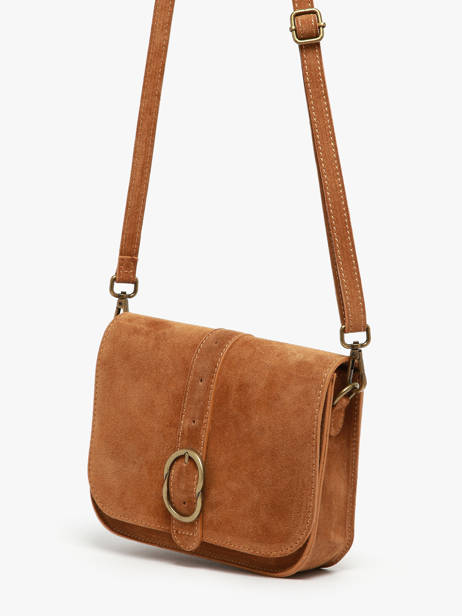 Sac Bandoulière Velvet Cuir Milano Marron velvet VE25063 vue secondaire 2