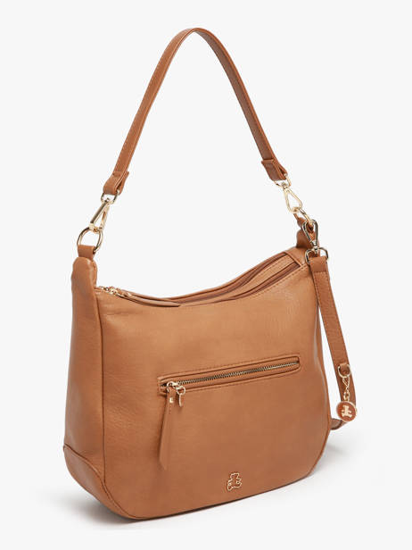 Shoulder Bag Zip Lulu castagnette Brown zip ZAHED other view 2