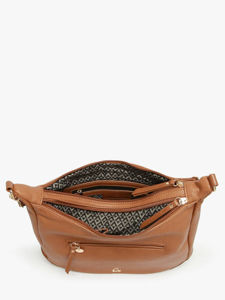 Shoulder Bag Zip Lulu castagnette Brown zip ZAHED other view 3