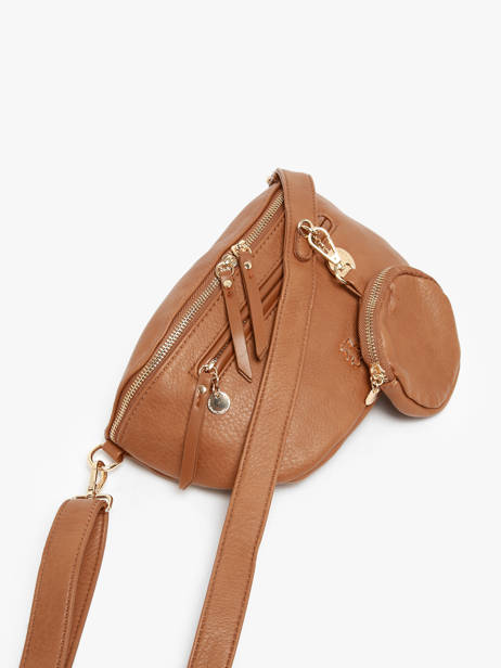 Belt Bag Lulu castagnette Brown zip YSALINE other view 2