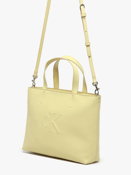 Satchel Sculpted Calvin klein jeans Yellow sculpted 4K3111G other view 2