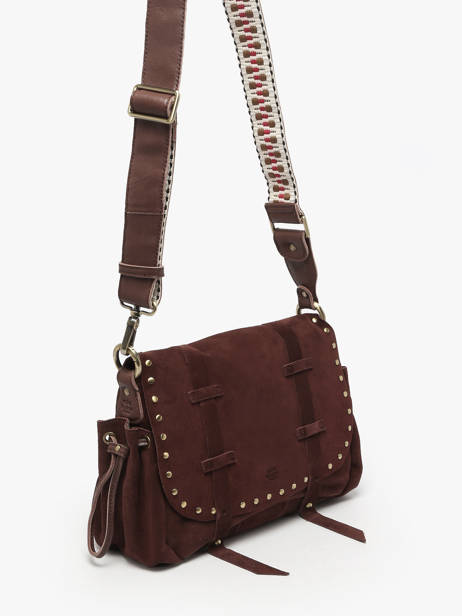 Sac Bandoulière Vintage Cuir Mila louise Marron vintage 3861VC vue secondaire 2