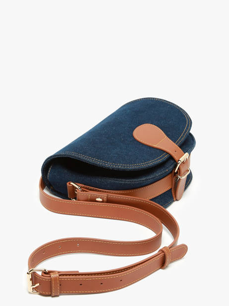 Le Bohémien Denim Brut Crossbody Bag Paul marius Blue denim brut BOHEMDEB other view 2