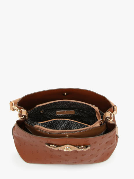 Shoulder Bag Embossed Lulu castagnette Brown embossed YOUSRA other view 3