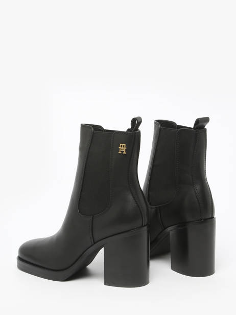 Heeled Boots In Leather Tommy hilfiger Black women 8844BDS other view 3