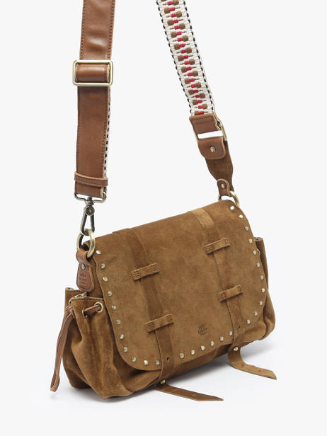 Crossbody Bag Vintage Leather Mila louise Brown vintage 3861VC other view 2