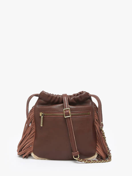 Sac Bandoulière Vintage Cuir Mila louise Marron vintage 3812TC vue secondaire 4