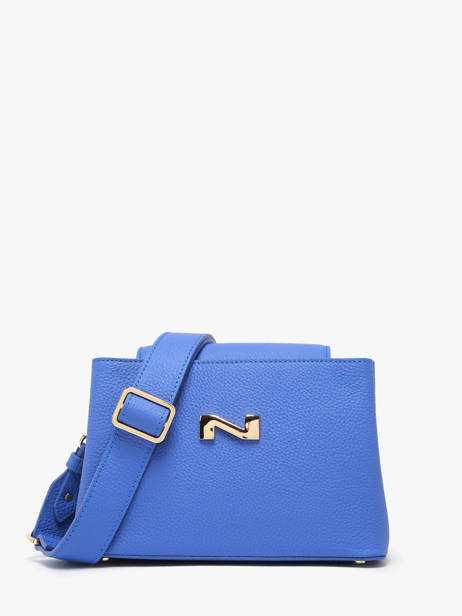 Leather Poppy Crossbody Bag Nathan baume Blue eden 2