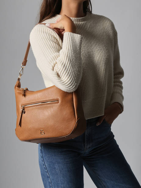 Shoulder Bag Zip Lulu castagnette Brown zip ZAHED other view 1