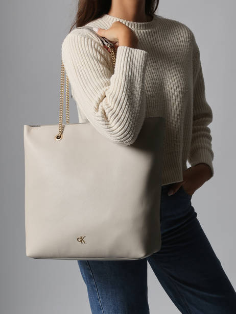 Shoulder Bag Minimal Mono Calvin klein jeans Beige minimal mono 4F3204G other view 1