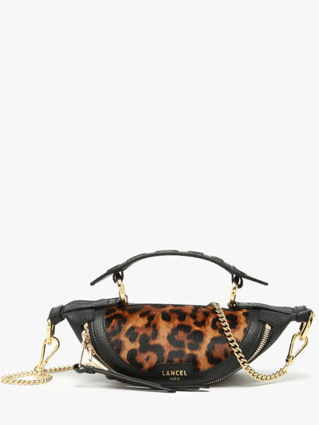 Shoulder Bag Origami Leather Lancel Black origami A13750