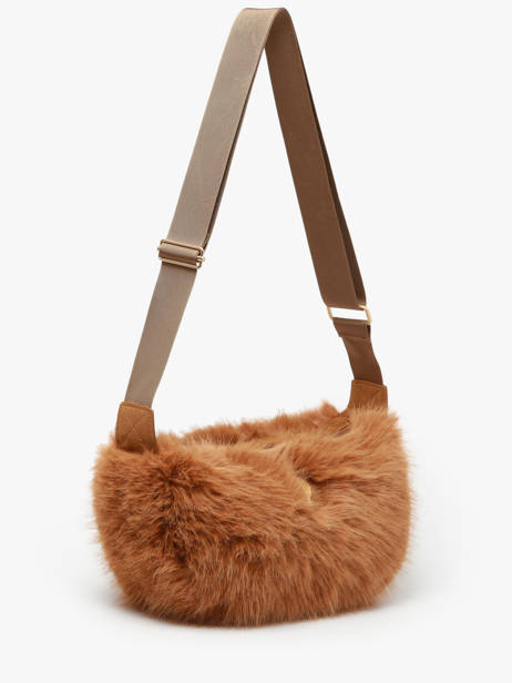 Sac Bandoulière Doudou Fourrure Le voyage en panier Marron doudou AHP261 vue secondaire 1