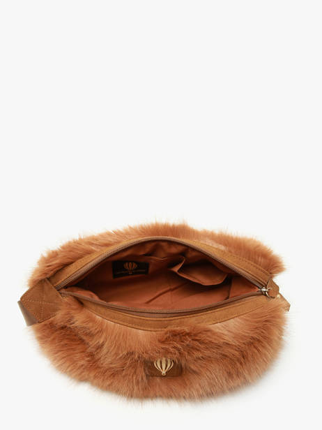 Sac Bandoulière Doudou Fourrure Le voyage en panier Marron doudou AHP261 vue secondaire 3